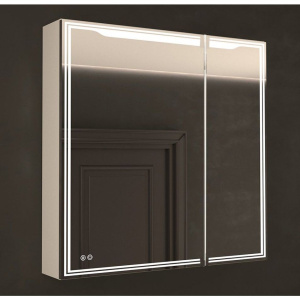 Зеркало-шкаф Art&Max Merano L, 80х80 белое, с LED-подсветкой, 6000К