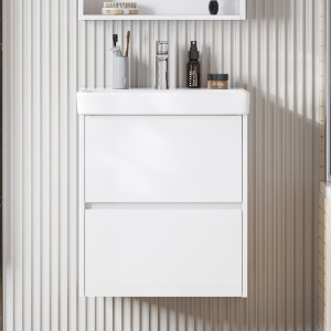 Тумба с раковиной AQUATON Сканди 55 белый глянец, белый матовый Тумба с раковиной AQUATON Сканди 55 белый глянец, белый матовый