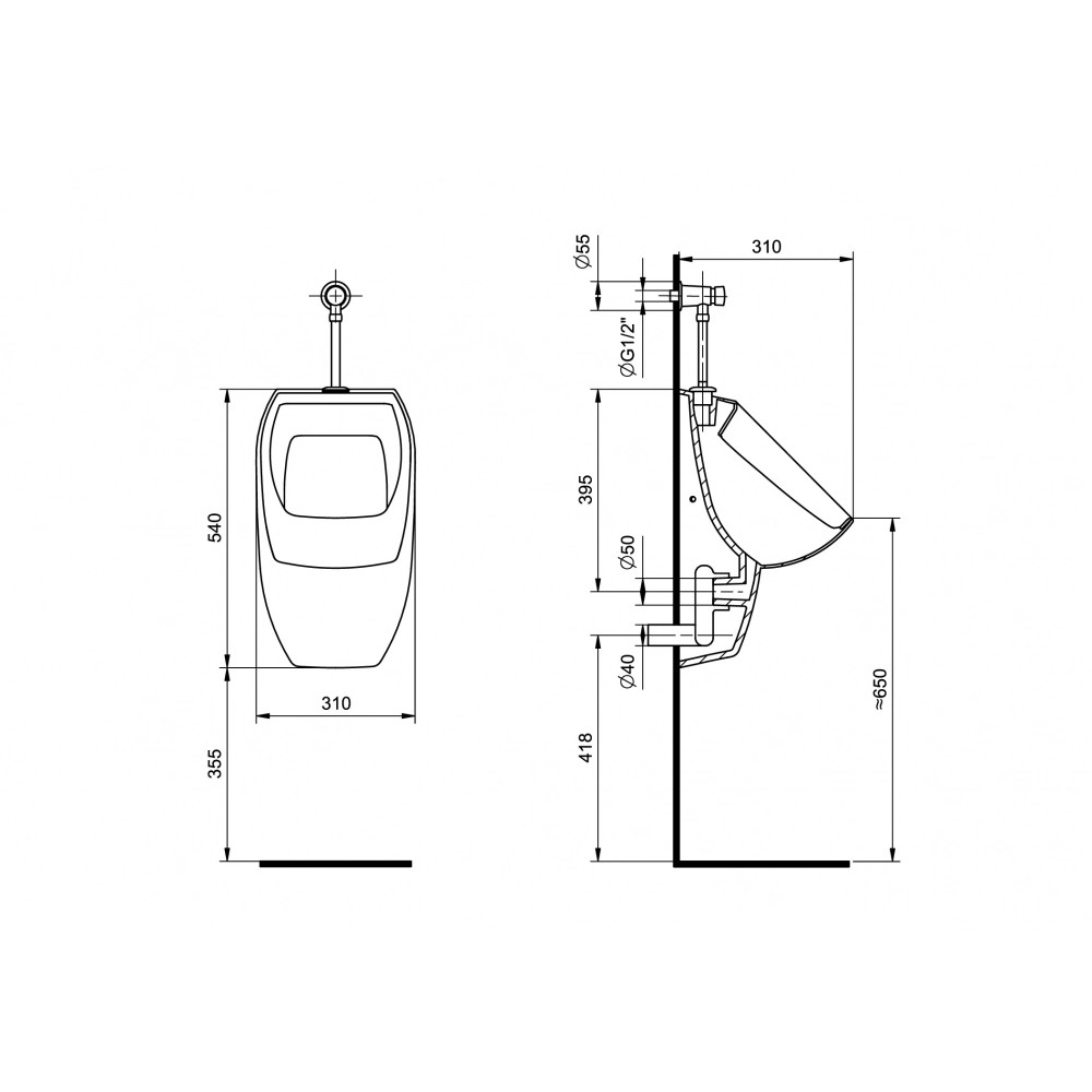 Купить Писсуар Santek Гала 1.WH50.1.804 с креплением в Москве с доставкой Писсуар Santek Гала 1.WH50.1.804 с креплением