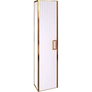Шкаф-пенал Armadi Art Monaco подвесной, белый глянец, золото