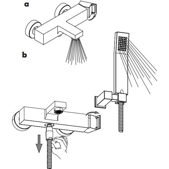 Купить Смеситель для ванны с душем Paffoni Elle EL022CR в Москве с доставкой Смеситель для ванны с душем Paffoni Elle EL022CR