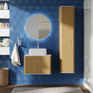 Мебель для ванной STWORKI Ноттвиль 60 дуб верона, без выреза под смеситель, скандинавский стиль, подвесная Мебель для ванной STWORKI Ноттвиль 60 дуб верона, без выреза под смеситель, скандинавский стиль, подвесная