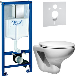 Комплект Унитаз подвесной Roca Mateo + Крышка DIWO Матео 0346 с микролифтом + Инсталляция Grohe Rapid SL 38772001 3 в 1 с кнопкой смыва + Шумоизоляция Комплект Унитаз подвесной Roca Mateo + Крышка DIWO Матео 0346 с микролифтом + Инсталляция Grohe Rapid SL 38772001 3 в 1 с кнопкой смыва + Шумоизоляция