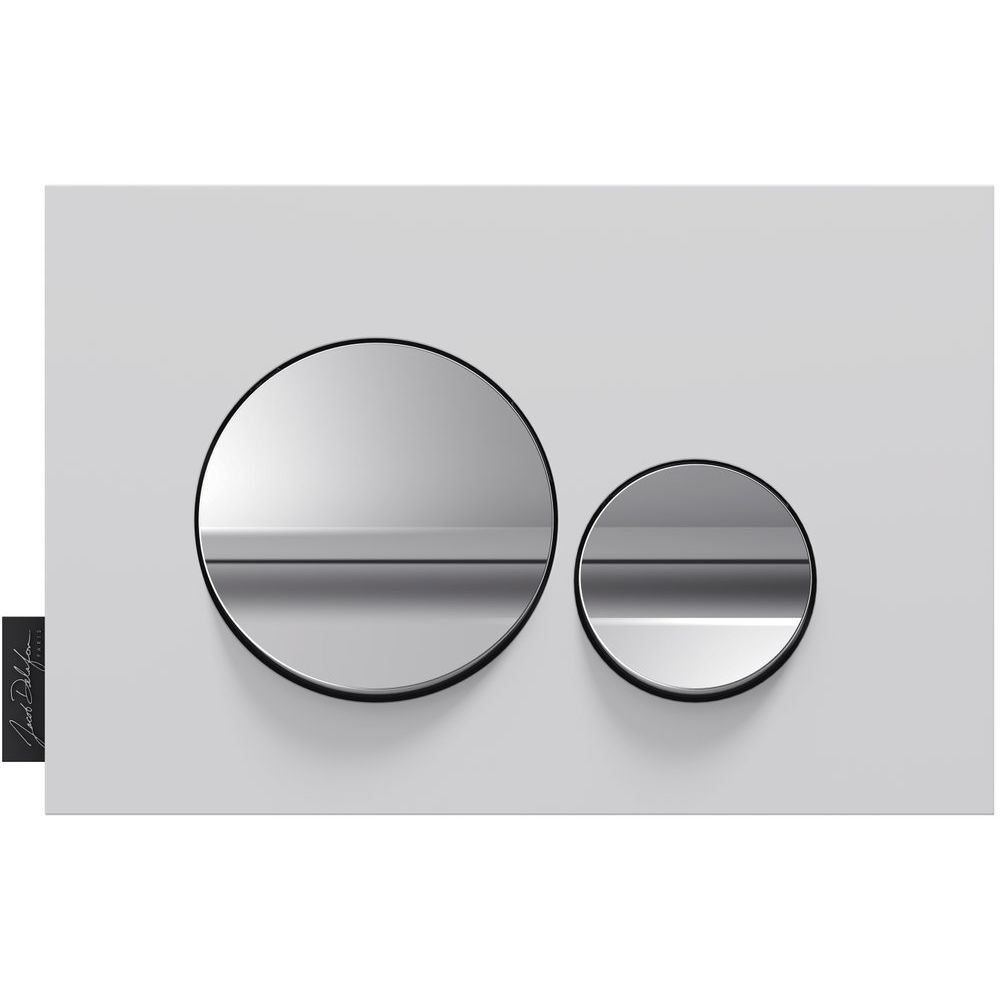 Кнопка смыва Jacob Delafon E20859-CP-MWH белая/хром Кнопка смыва Jacob Delafon E20859-CP-MWH белая/хром