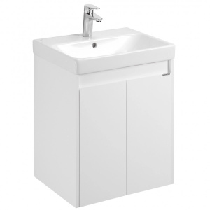 Тумба с раковиной Aquaton Сканди 55 1A2788K0SD010 белый глянец, белая матовая