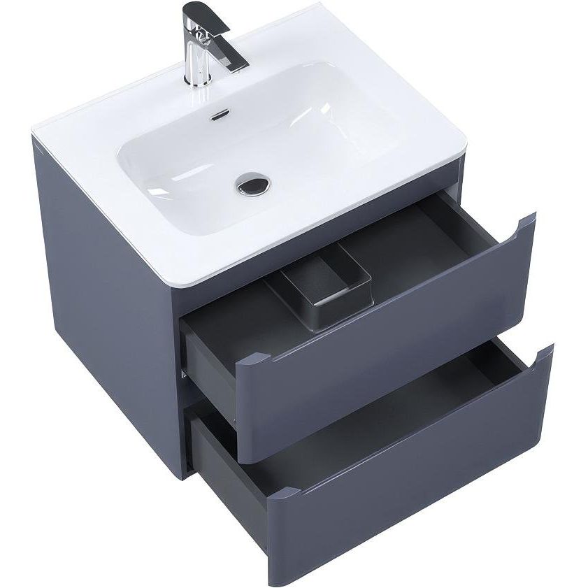 Купить Мебель для ванной IDDIS Edifice 60 подвесная, темно-серая в Москве с доставкой Мебель для ванной IDDIS Edifice 60 подвесная, темно-серая