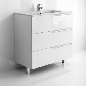 Тумба с раковиной Roca Victoria Nord Ice Edition 80 белая глянцевая Тумба с раковиной Roca Victoria Nord Ice Edition 80 белая глянцевая