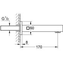 Излив для ванны Grohe Universal Cube 13303000 хром