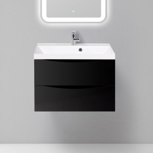 Тумба с раковиной BelBagno Marino 70 nero lucido