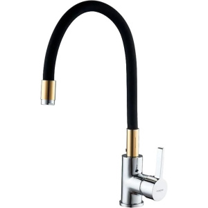 Смеситель для кухни Ledeme Rainbow L4898-10 черный, золотой