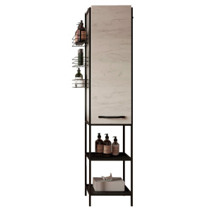 Шкаф-пенал Sanflor Бруклин с полотенцедержателем, дуб крафт Шкаф-пенал Sanflor Бруклин с полотенцедержателем, дуб крафт