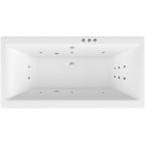 Акриловая ванна Excellent Pryzmat WAEX.PRY19.SMART 190x90 см, с гидромассажем, с каркасом, со сливом-переливом