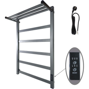 Полотенцесушитель электрический Маргроид 8110p профильный 8110p-8050-1083-7024 81х50, графитовый серый Полотенцесушитель электрический Маргроид 8110p профильный 8110p-8050-1083-7024 81х50, графитовый серый