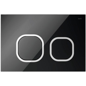 Кнопка смыва IDDIS Uniglass UNG01BCi77 стекло, черная/хром