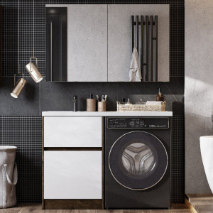 Мебель для ванной AQUATON Лондри 60 L, дуб рустикальный, белый