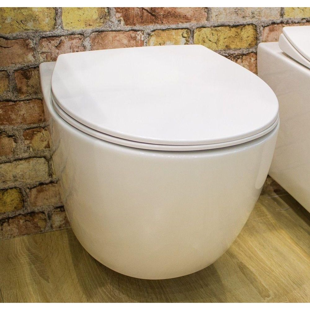 Купить Унитаз подвесной Art&Max Elegant AM9316CHR/SC безободковый, с микролифтом, белый в Москве с доставкой Унитаз подвесной Art&Max Elegant AM9316CHR/SC безободковый, с микролифтом, белый