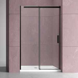 Душевая дверь в нишу Vincea Dice VDS-4D120CLB 120 см, профиль черный Душевая дверь в нишу Vincea Dice VDS-4D120CLB 120 см, профиль черный
