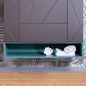 Полка Бриклаер Кристалл 100 под тумбу, муссон Полка Бриклаер Кристалл 100 под тумбу, муссон