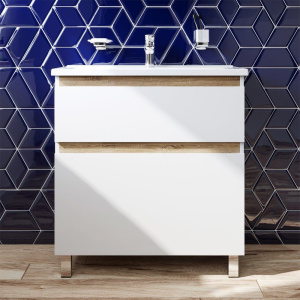 Тумба с раковиной AM.PM X-Joy 80, напольная, белый глянец