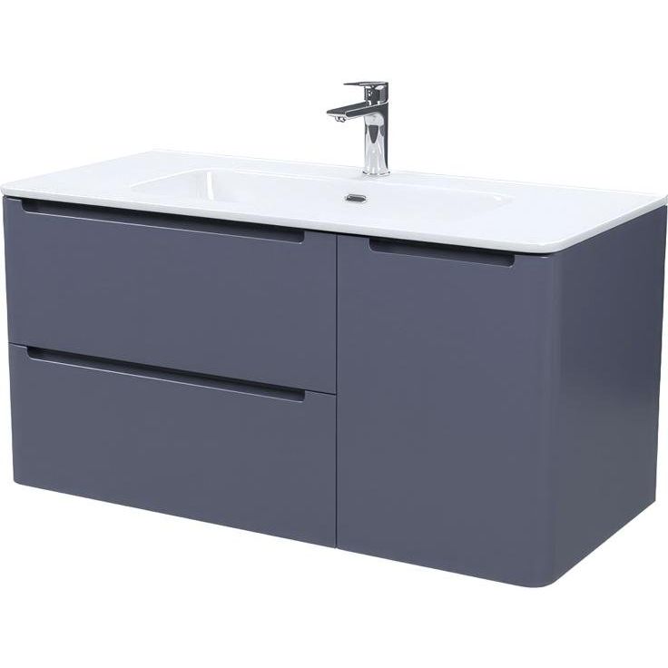 Купить Мебель для ванной IDDIS Edifice 100 подвесная, темно-серая в Москве с доставкой Мебель для ванной IDDIS Edifice 100 подвесная, темно-серая