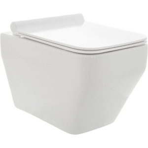 Унитаз подвесной AQUAme AQM2009 безободковый, с микролифтом