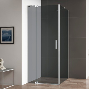 Душевой уголок Cezares Slider AH 1 80-90/100 Grigio Cr профиль хром, стекло серое