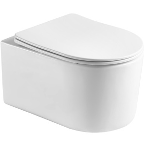 Унитаз подвесной с сиденьем микролифт Aquatek Мия AQ2004T-00 безободковый