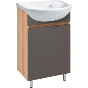 Тумба с раковиной Runo Лада 40 графит