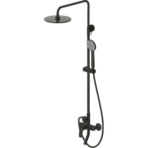 Душевая стойка Bravat Rhein F6429564BW-A-ENG матовый черный Душевая стойка Bravat Rhein F6429564BW-A-ENG матовый черный