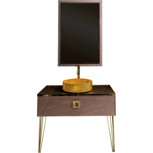 Мебель для ванной Armadi Art Lucido 100 лиловая, раковина 817-G, ножки золото Мебель для ванной Armadi Art Lucido 100 лиловая, раковина 817-G, ножки золото