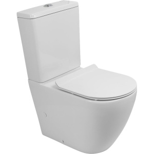 Унитаз-компакт BelBagno Sfera-r BB2141CP-TOR безободковый, крышка BB2111SC с микролифтом, бачок BB2141T