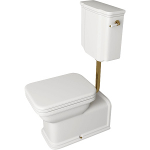 Унитаз Kerasan Waldorf, со средним бачком, ручка смыва справа, золото Унитаз Kerasan Waldorf, со средним бачком, ручка смыва справа, золото