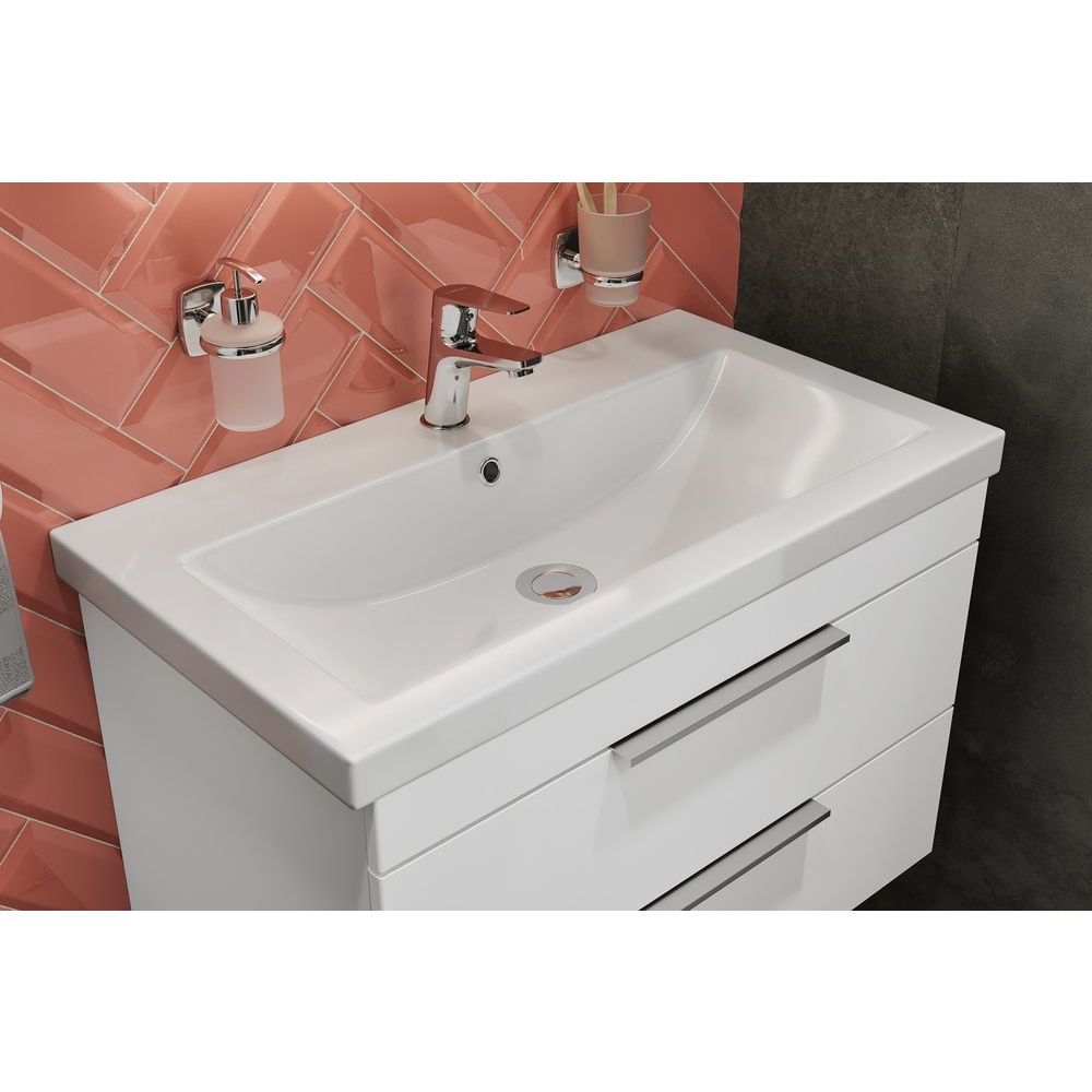 Купить Мебель для ванной STWORKI Копенгаген 80 белая, в современном стиле, подвесная, российская (гарнитур, комплект) в Москве с доставкой Мебель для ванной STWORKI Копенгаген 80 белая, в современном стиле, подвесная, российская (гарнитур, комплект)