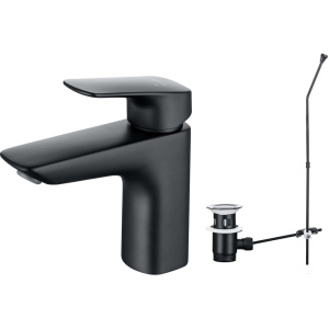 Смеситель для раковины Акватек Вега AQ1011MB, матовый черный