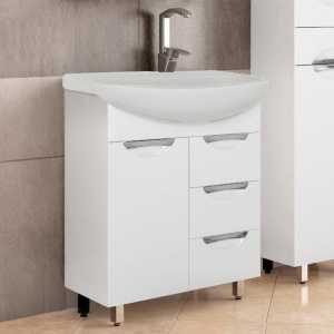 Тумба с раковиной Style Line Жасмин 65 белая