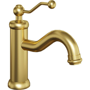 Смеситель для раковины Paini Duomo 88PJ205 матовое золото PVD