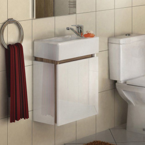 Тумба с раковиной AQUATON Эклипс М светлый эбони R Тумба с раковиной AQUATON Эклипс М светлый эбони R