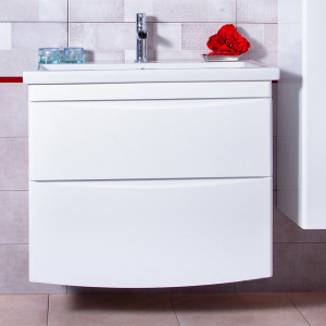 Тумба с раковиной Бриклаер Вега 80 белая Тумба с раковиной Бриклаер Вега 80 белая