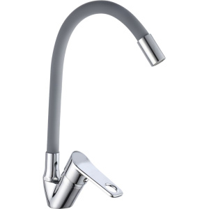 Смеситель для кухни РМС SL137GY 016F хром, серый, с гибким изливом Смеситель для кухни РМС SL137GY 016F хром, серый, с гибким изливом