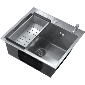 Мойка кухонная Ulgran 50х45, брашированная сталь