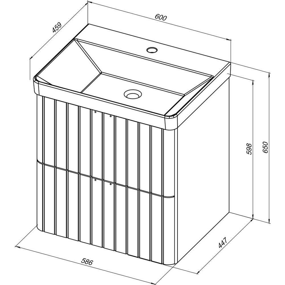 Купить Мебель для ванной STWORKI Ларвик 60, серая матовая в Москве с доставкой Мебель для ванной STWORKI Ларвик 60, серая матовая