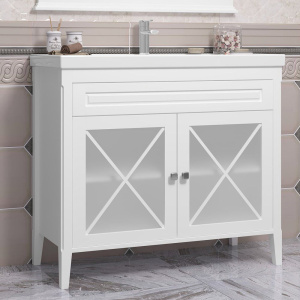 Тумба с раковиной Opadiris Палермо 100 белая матовая