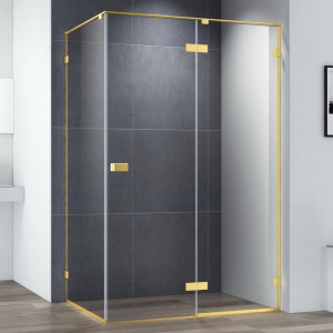 Душевой уголок Cezares Bellagio BELLAGIO-AH-1-140/100-C-BORO 140х100, брашированное золото