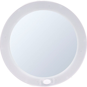 Косметическое зеркало Ridder Mulan О3003201 с подсветкой, на присоске, белое