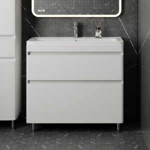 Тумба с раковиной Style Line Атлантика 90 Люкс Plus, напольная, антискрейч