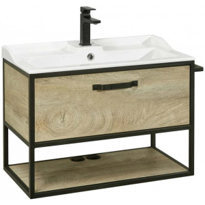 Тумба с раковиной Aquaton Лофт Фабрик 80 1A2424K1LTDU0 дуб эндгрейн