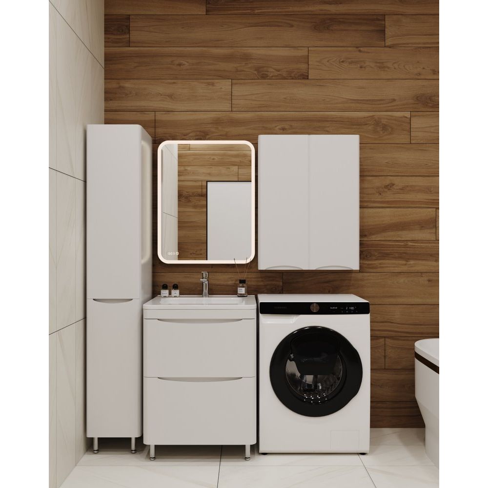 Купить Мебель для ванной Style Line Бергамо Мини 60 Люкс Plus напольная, антискрейтч белая в Москве с доставкой Мебель для ванной Style Line Бергамо Мини 60 Люкс Plus напольная, антискрейтч белая