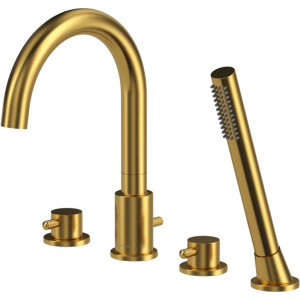 Смеситель на борт ванны WHITECROSS Y Y1232GLB С ВНУТРЕННЕЙ ЧАСТЬЮ, брашированное золото