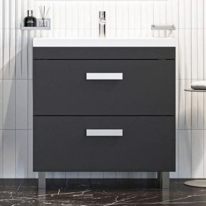 Тумба с раковиной Velvex Orlando 80 серая Тумба с раковиной Velvex Orlando 80 серая