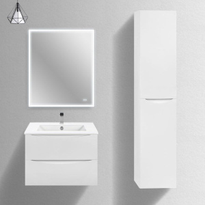 Мебель для ванной Vincea Mia Slim 70, 2 ящика, белая глянцевая Мебель для ванной Vincea Mia Slim 70, 2 ящика, белая глянцевая